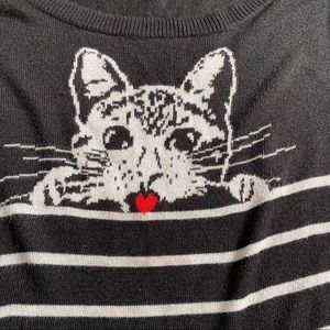 Cat knit sweater